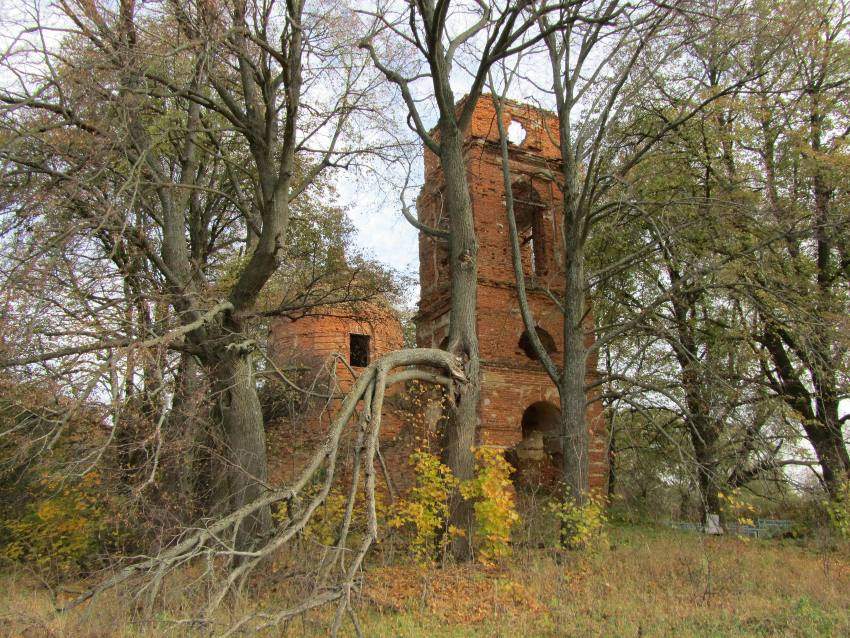 Грязново. Церковь Казанской иконы Божией Матери. общий вид в ландшафте, вид с северо-запада