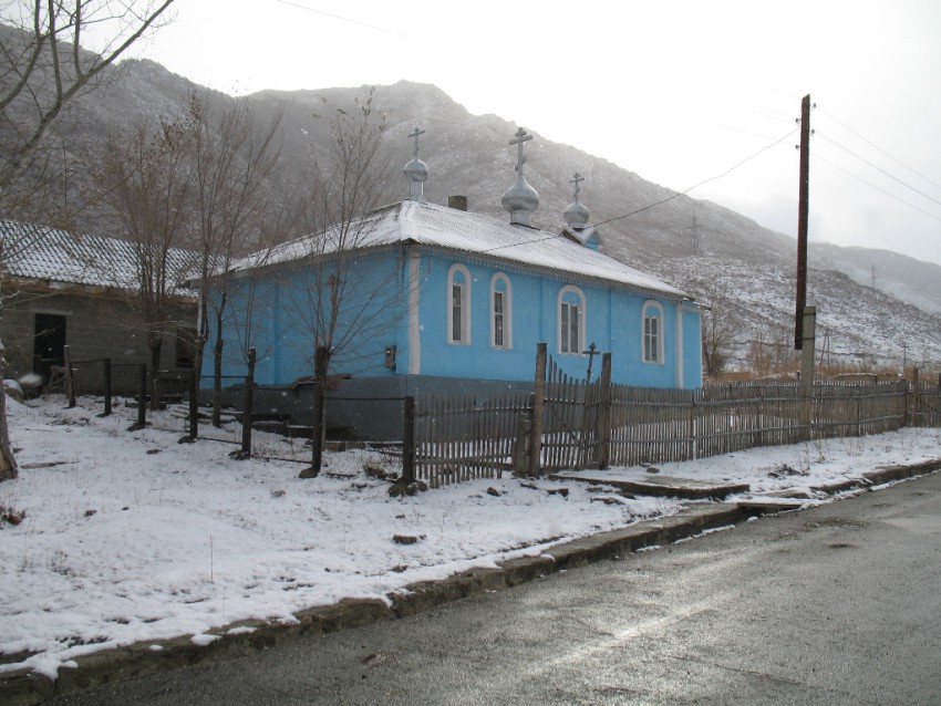 Церковь Рождества Пресвятой Богородицы, Асубулак (Восточно-Казахстанская область, Казахстан). общий вид в ландшафте, Вид с северо-востока