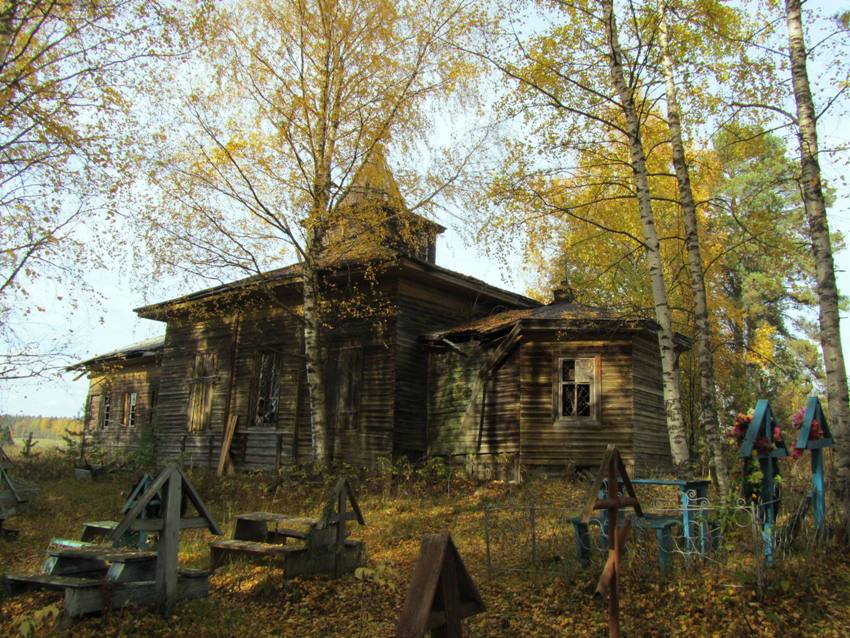 Церковь Рождества Пресвятой Богородицы, Жаровиха (Жеровиха) (Кичменгско-Городецкий район, Вологодская область). фасады, вид с юго-востока