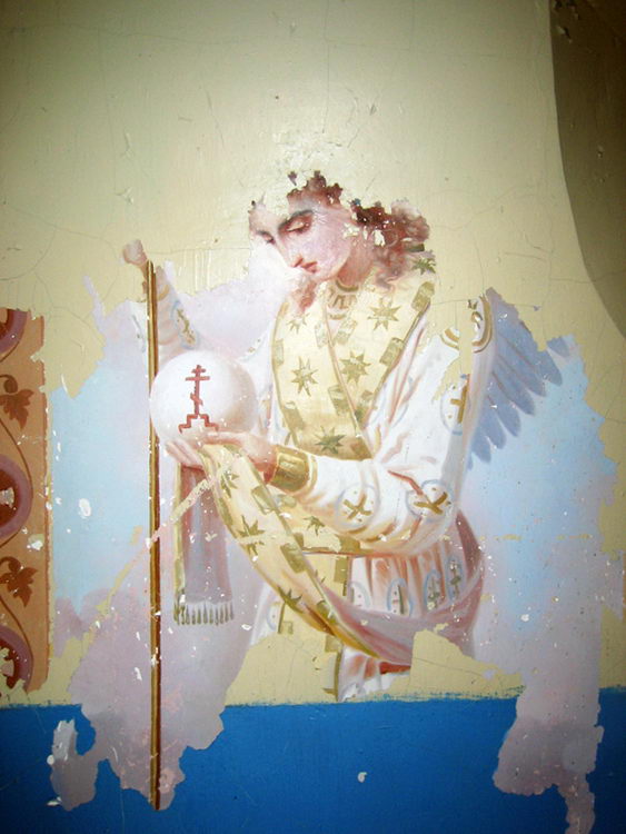 Церковь Георгия Победоносца, Косково (Кичменгско-Городецкий район, Вологодская область). интерьер и убранство, Росписи. Сквозь толщу лет...