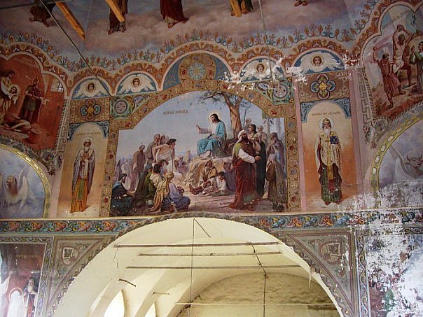 Церковь Георгия Победоносца, Косково (Кичменгско-Городецкий район, Вологодская область). интерьер и убранство, роспись на втором этаже