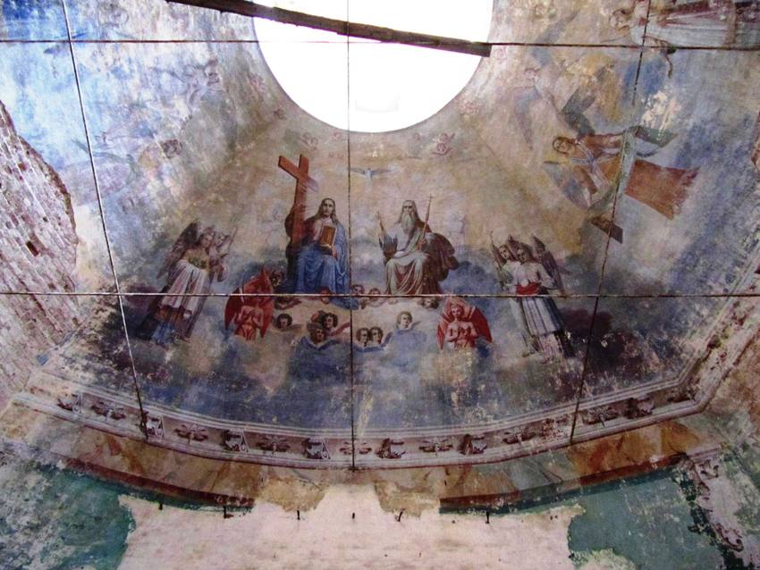 Церковь Георгия Победоносца, Щепелино (Кичменгско-Городецкий район, Вологодская область). интерьер и убранство, роспись восточной части свода основного объема