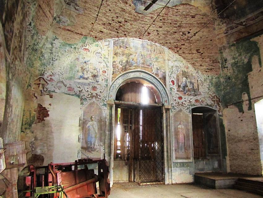 Церковь Георгия Победоносца, Щепелино (Кичменгско-Городецкий район, Вологодская область). интерьер и убранство, северная стена основного объема