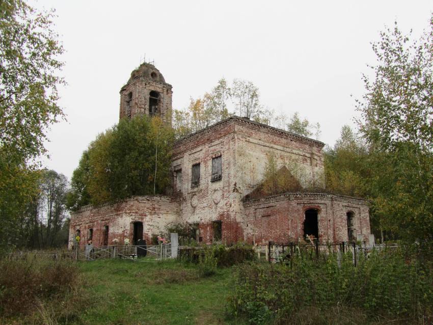 Церковь Боголюбской иконы Божией Матери, Самылово (Мантуровский район, Костромская область). фасады, вид с юго-востока