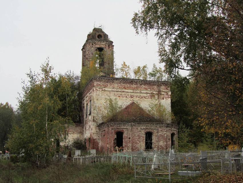 Церковь Боголюбской иконы Божией Матери, Самылово (Мантуровский район, Костромская область). фасады, вид с востока