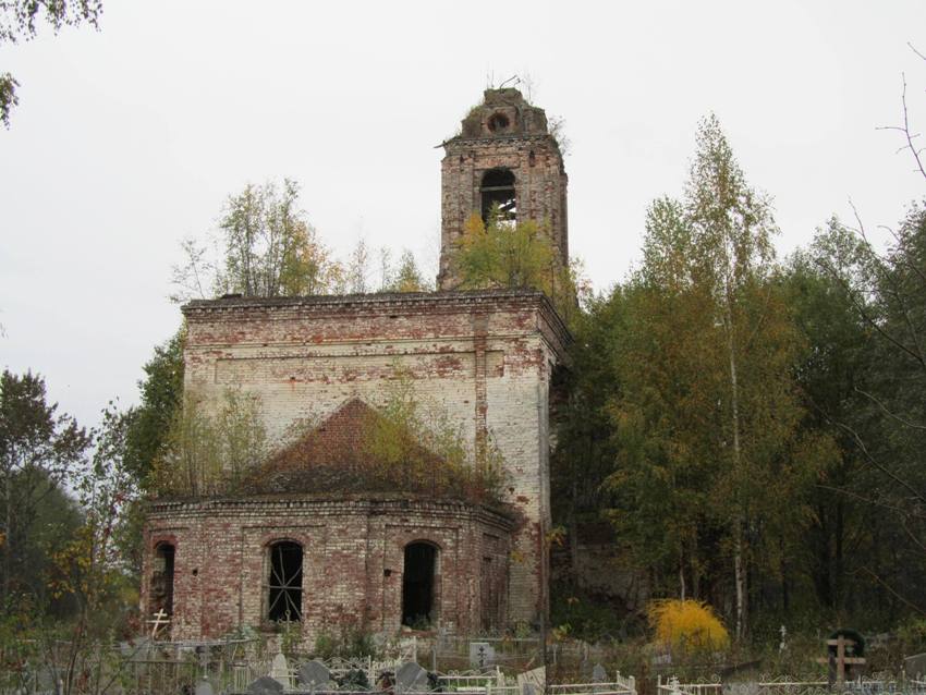 Церковь Боголюбской иконы Божией Матери, Самылово (Мантуровский район, Костромская область). фасады, вид с северо-востока