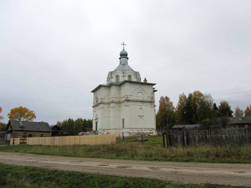 Церковь Воскресения Христова, Карьково (Мантуровский район, Костромская область). общий вид в ландшафте, вид с востока
