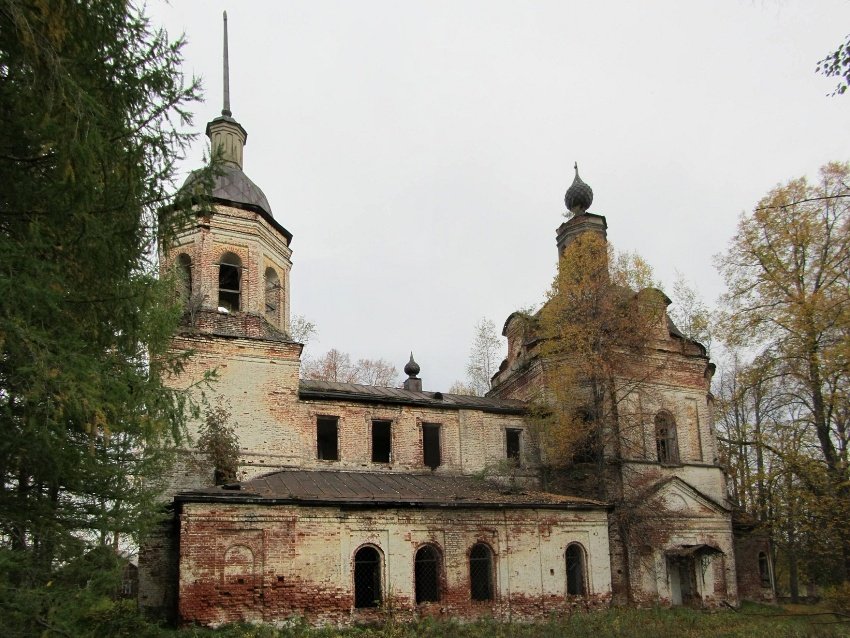 Церковь Георгия Победоносца, Георгиевск (Мантуровский район, Костромская область). фасады, вид с юго-запада