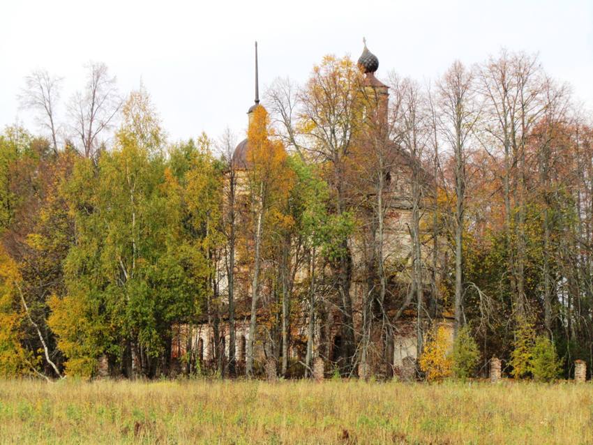 Церковь Георгия Победоносца, Георгиевск (Мантуровский район, Костромская область). общий вид в ландшафте