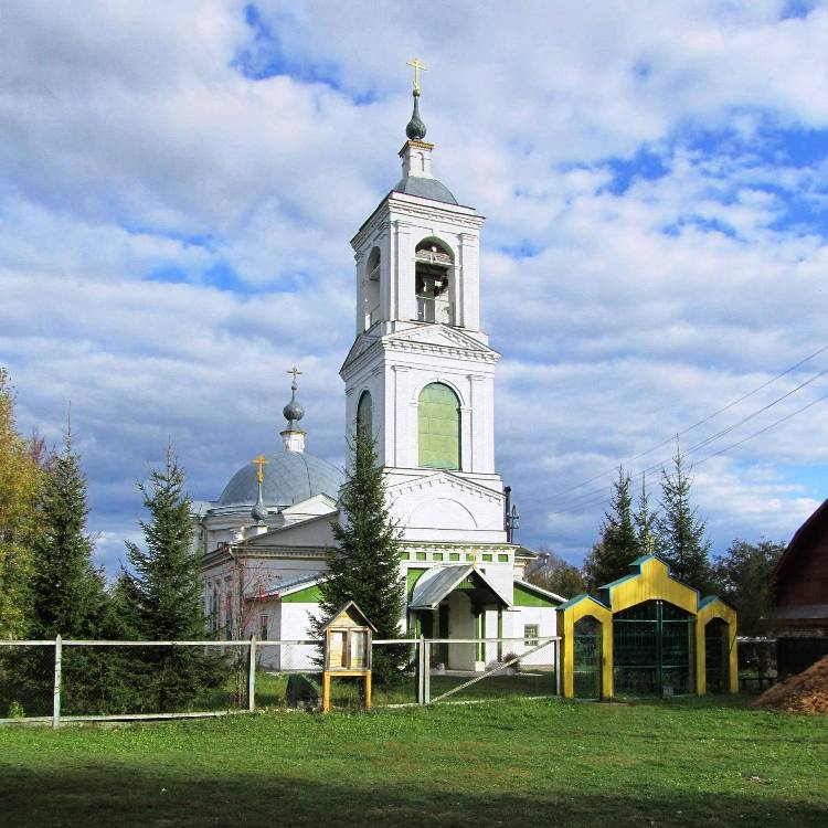 Воскресенское. Церковь Воскресения Христова. фасады, вид с запада