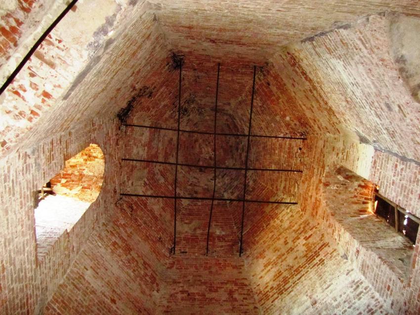 Церковь Рождества Христова, Рождествено (Перемышльский район, Калужская область). интерьер и убранство, свод восьмерика основного объема