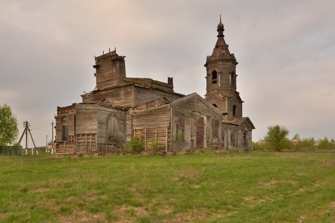 Церковь Николая Чудотворца, Тюковка (Борисоглебск, город, Воронежская область). фасады, Вид с северо-востока на рассвете