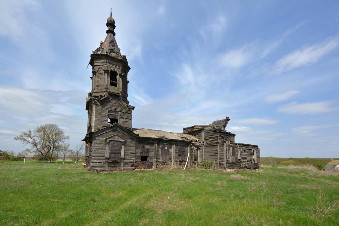Тюковка. Церковь Николая Чудотворца. фасады, Вид с юго-запада