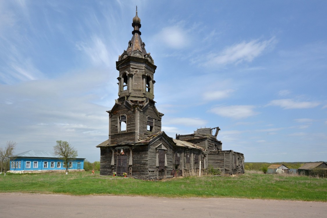 Тюковка. Церковь Николая Чудотворца. фасады, Вид с юго-запада