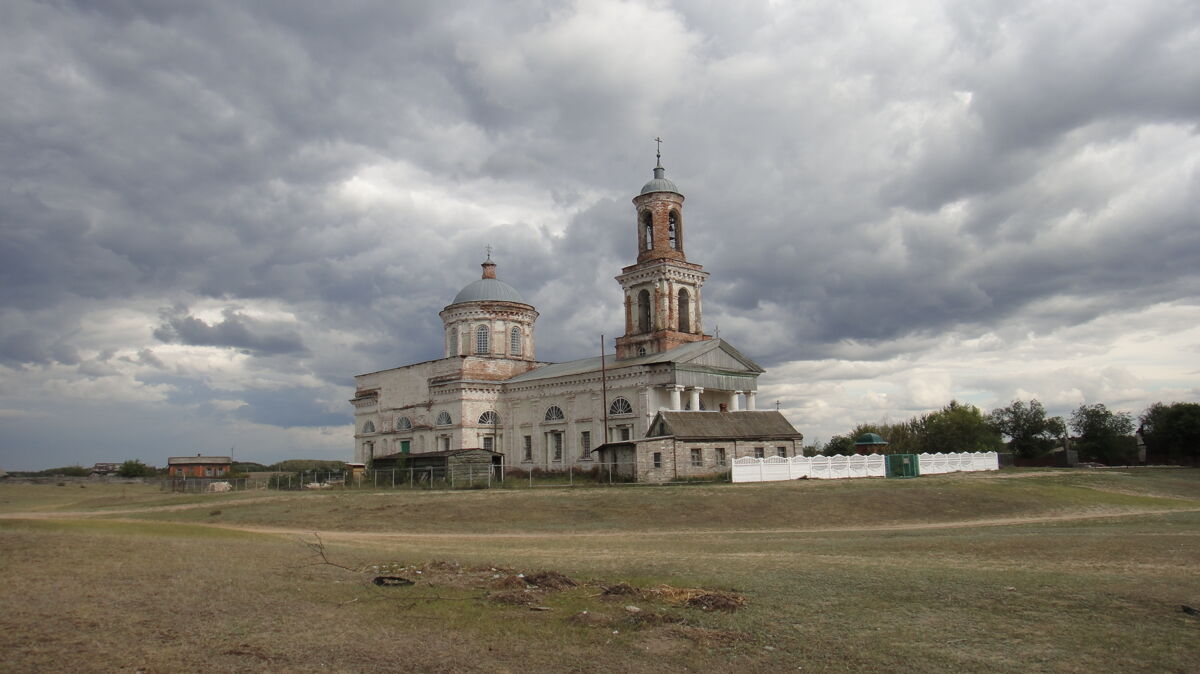 Церковь Николая Чудотворца, Еланская (Шолоховский район, Ростовская область). общий вид в ландшафте