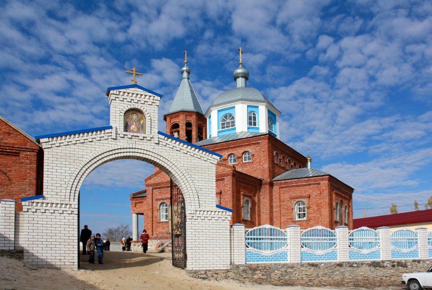 Церковь Сретения Господня, Базковская (Шолоховский район, Ростовская область). общий вид в ландшафте