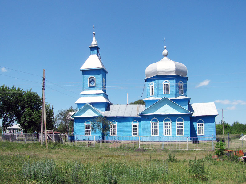 Ржавец. Церковь Казанской иконы Божией Матери. общий вид в ландшафте