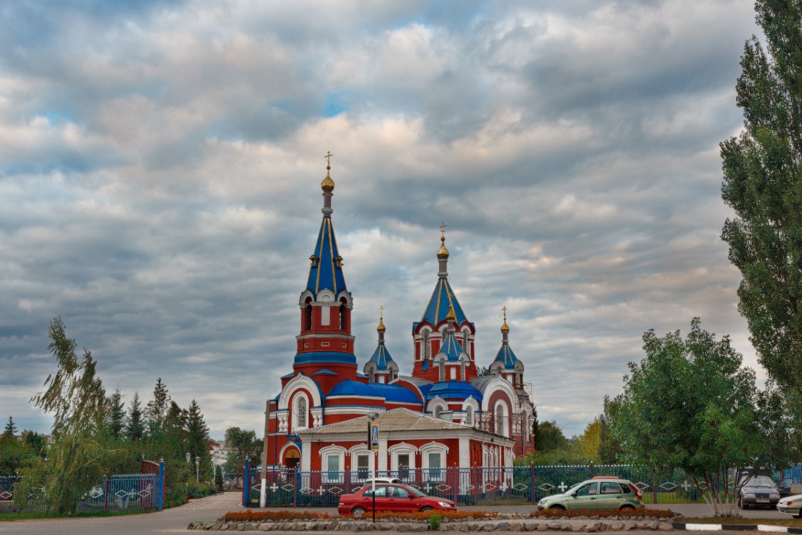 Алексеевка. Церковь Александра Невского. общий вид в ландшафте