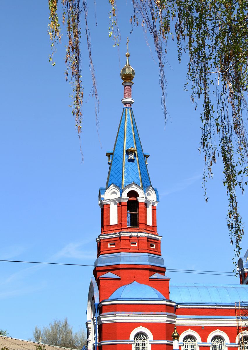 Колокольня храма., архитектурные детали. Церковь Александра Невского, Алексеевка (Алексеевский район, Белгородская область)