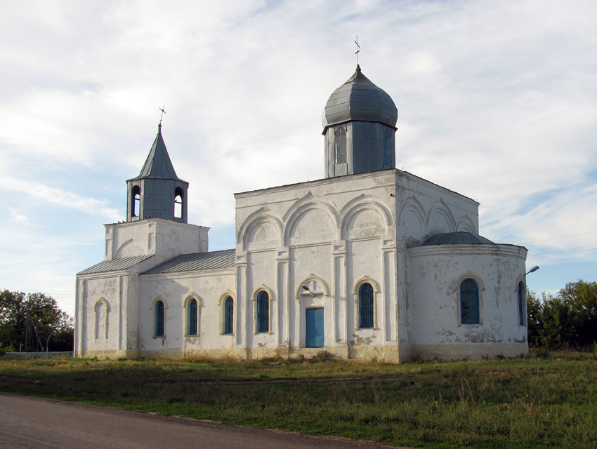Церковь Казанской иконы Божией Матери, Можайское (Каширский район, Воронежская область). общий вид в ландшафте