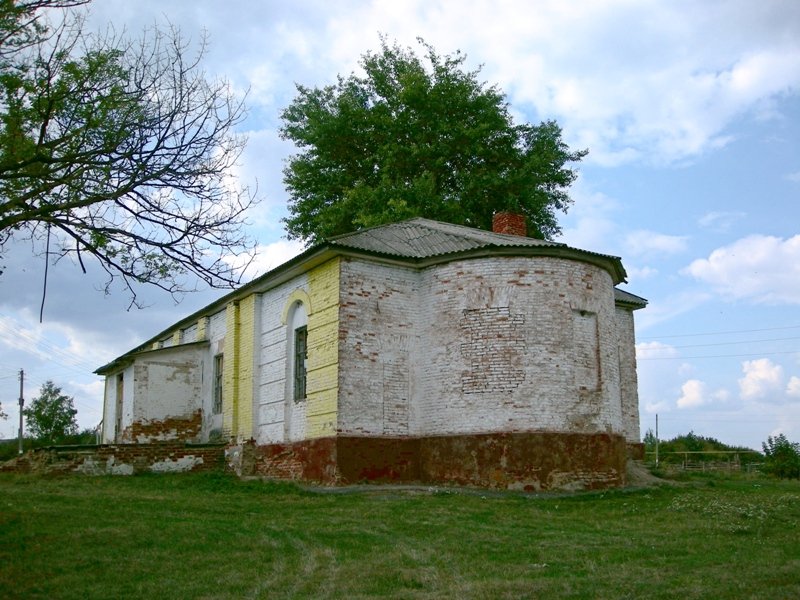 Церковь Космы и Дамиана, Хотмыжск (Борисовский район, Белгородская область). общий вид в ландшафте