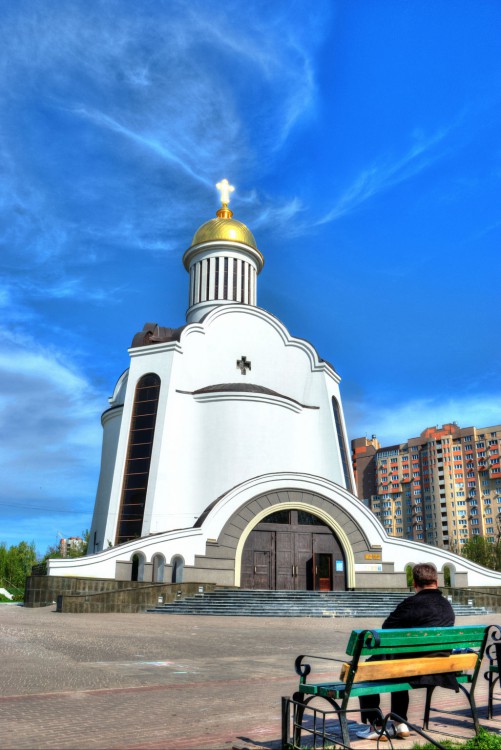 Киев. Кафедральный собор Спаса Преображения. общий вид в ландшафте