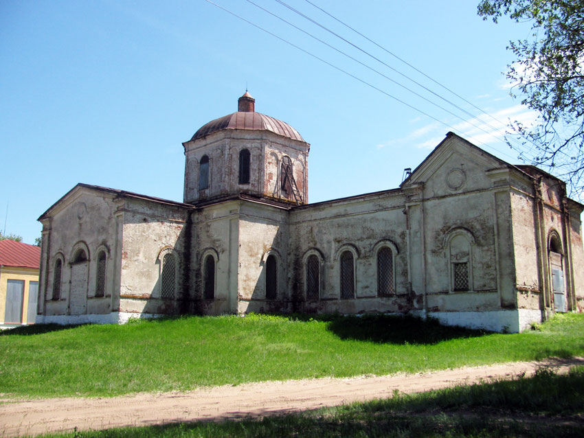 Церковь Воскресения Христова, Пески (Петропавловский район, Воронежская область). общий вид в ландшафте