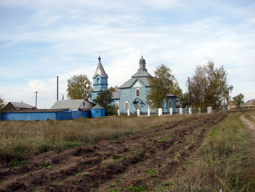 Малые Ясырки. Церковь Михаила Архангела. общий вид в ландшафте