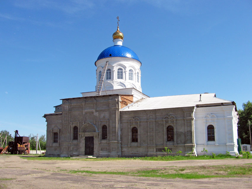 Церковь Пантелеимона Целителя, Пришиб (Калачеевский район, Воронежская область). общий вид в ландшафте