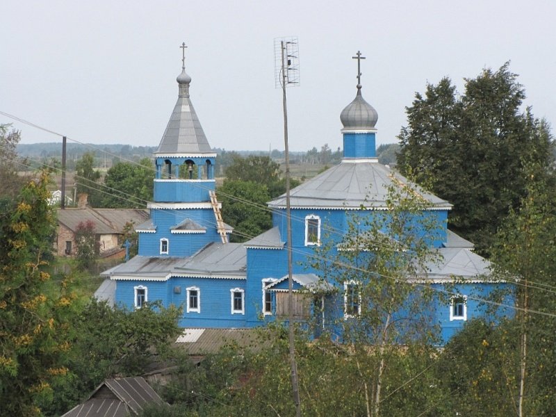 Сычёвка. Церковь Сергия Радонежского. общий вид в ландшафте
