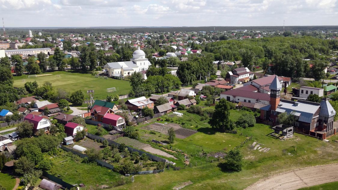 Церковь Преображения Господня, Белоомут (Луховицкий городской округ, Московская область). общий вид в ландшафте