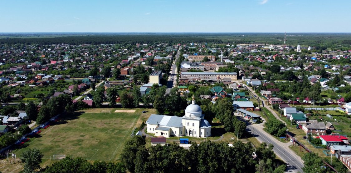 Церковь Преображения Господня, Белоомут (Луховицкий городской округ, Московская область). общий вид в ландшафте