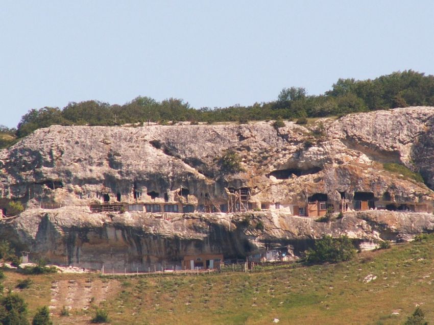 Чилтер-Мармара. Монастырь Саввы Освященного. общий вид в ландшафте, пещерный монастырь Чилтер-Мармара