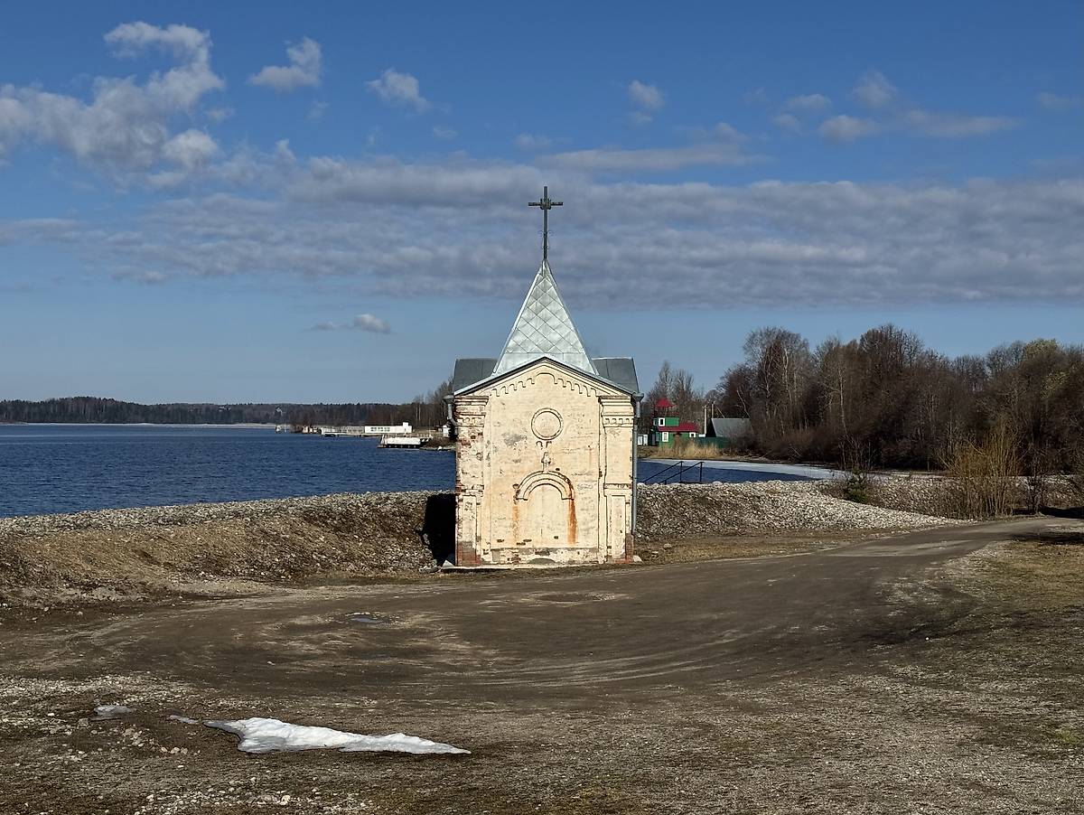 Вид с юга, фасады. Часовня Иоанна Предтечи, Горицы (Кирилловский район, Вологодская область)