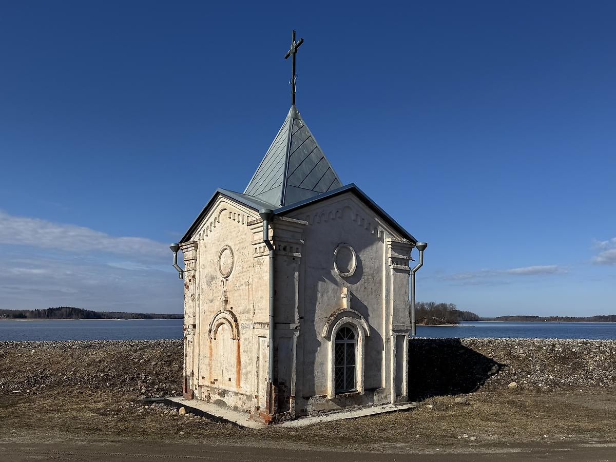 Вид с юго-востока, фасады. Часовня Иоанна Предтечи, Горицы (Кирилловский район, Вологодская область)