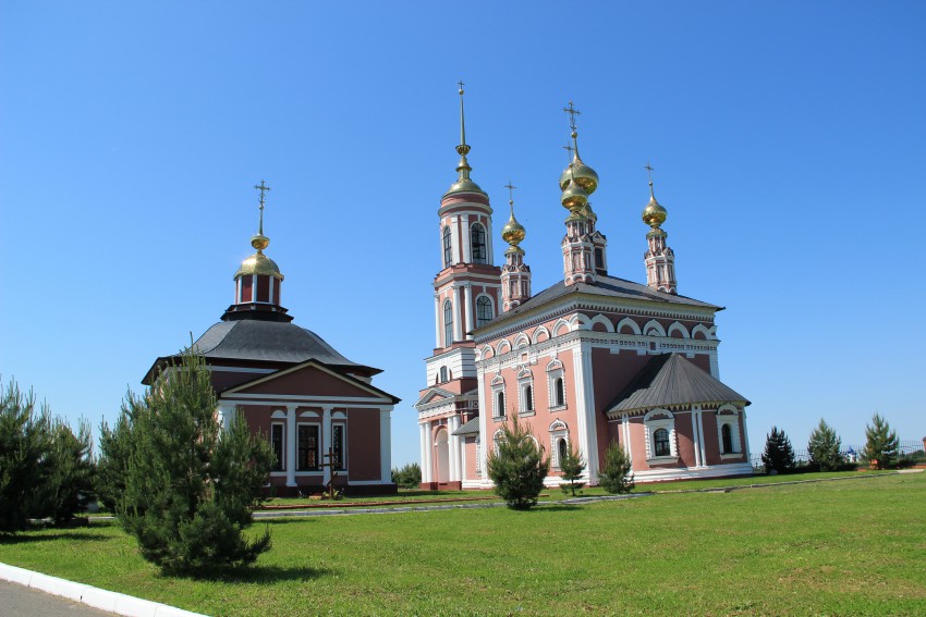 Храмовый комплекс Суздальского православного лицея, Суздаль (Суздальский район, Владимирская область). общий вид в ландшафте