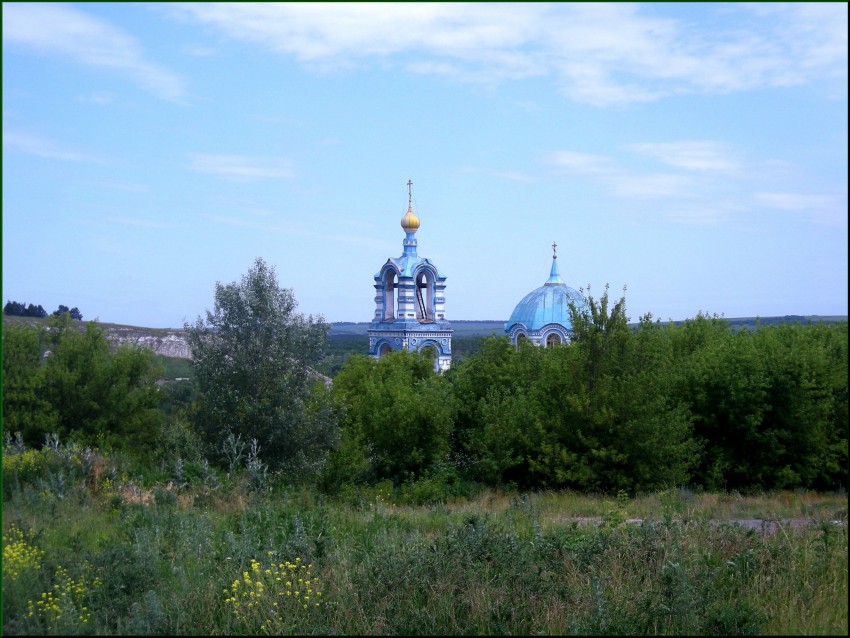 Церковь Петра и Павла, Погромец (Волоконовский район, Белгородская область). общий вид в ландшафте
