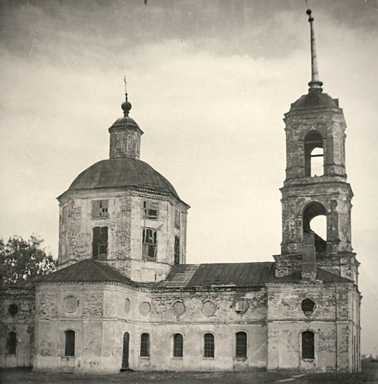 Коровино. Церковь Иоанна Богослова. архивная фотография, Церковь Иоанна Богослова, 1950-е г.г.