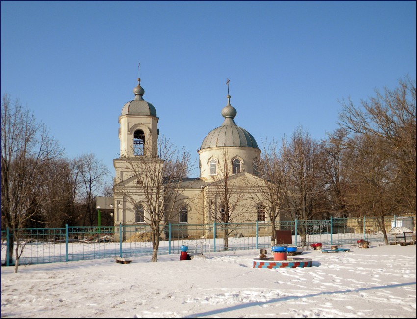 Церковь Рождества Пресвятой Богородицы, Безымено (Грайворонский район, Белгородская область). общий вид в ландшафте