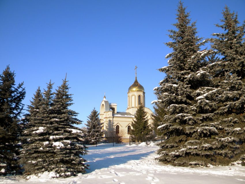 Церковь Успения Пресвятой Богородицы, Верхопенье (Ивнянский район, Белгородская область). общий вид в ландшафте