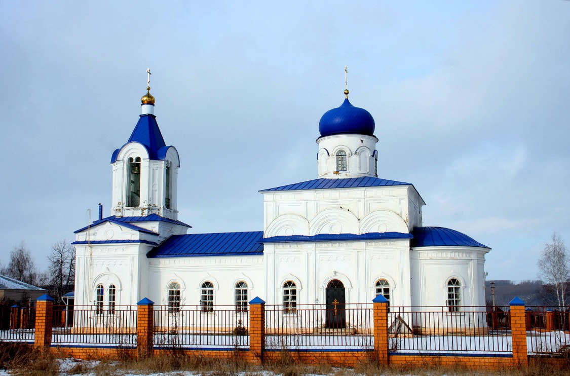 Церковь Казанской иконы Божией Матери, Нижнее Казачье (Задонский район, Липецкая область). фасады, вид с южной стороны