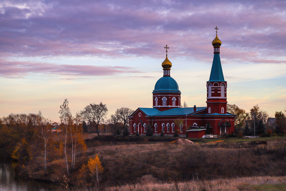 Церковь Рождества Пресвятой Богородицы, Васильевка (Липецкий район, Липецкая область). общий вид в ландшафте