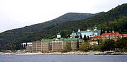 Монастырь Пантелеимона, Вид  с парома<br>, Афон (Ἀθως), Айон-Орос (Άγιον Όρος), Греция