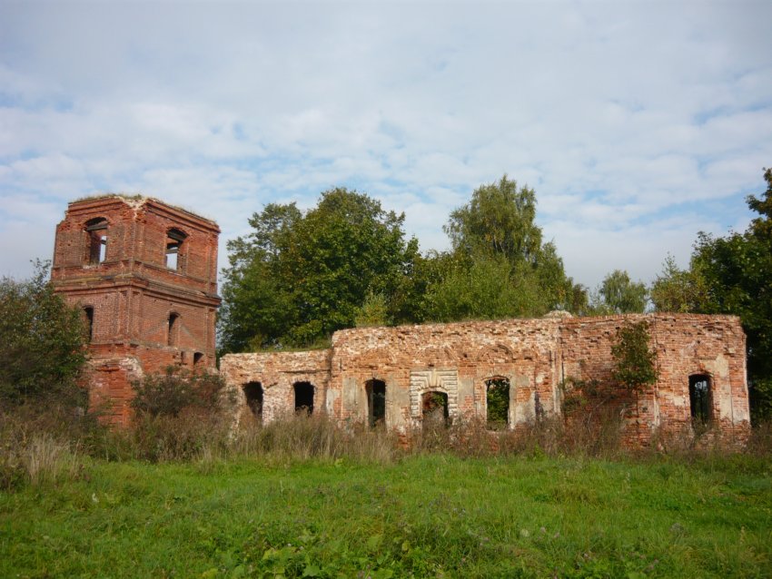 Корохоткино. Церковь Воскрешения Лазаря. общий вид в ландшафте, 		      