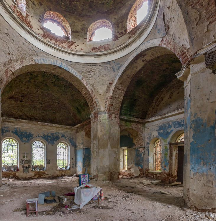 Церковь Рождества Христова, Круглое (Липецкий район, Липецкая область). интерьер и убранство, Вид на юго*восток в интерьере
