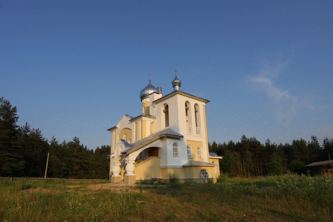 Торошино. Церковь Николая Чудотворца. общий вид в ландшафте