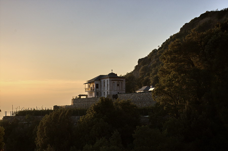 Монастырь Святого Павла, Афон (Ἀθως) (Айон-Орос (Άγιον Όρος), Греция). дополнительная информация, Вид на скит.