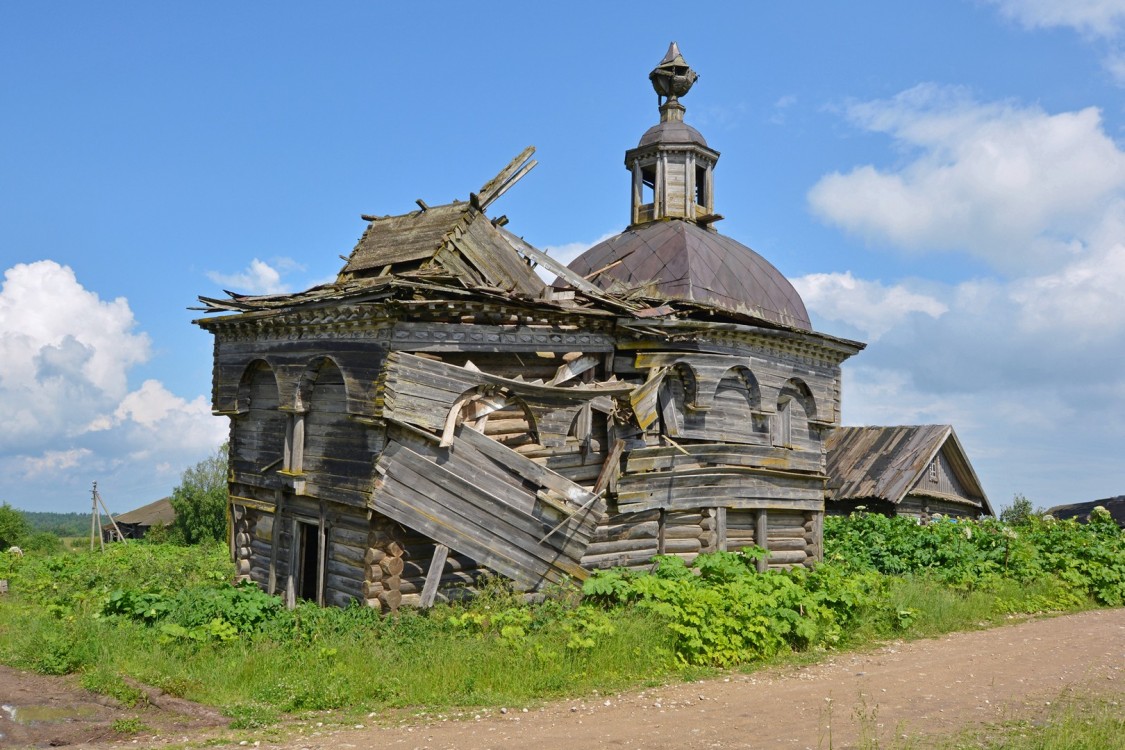 Часовня Казанской иконы Божией Матери, Ануфриево (Коношский район, Архангельская область). фасады, Вид с юго-запада
