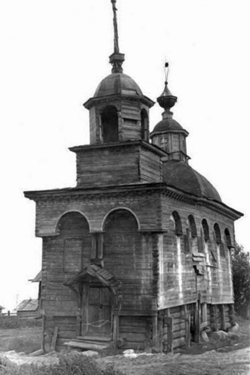 Часовня Казанской иконы Божией Матери, Ануфриево (Коношский район, Архангельская область). архивная фотография, Вид с юго-запада (фото из паспорта ОКН)