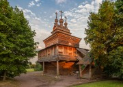 Музей деревянного зодчества в Коломенском. Церковь Георгия Победоносца из Рождественского (Среднего на Ёрге) погоста, Вид с северо-запада<br>, Москва, Южный административный округ (ЮАО), г. Москва